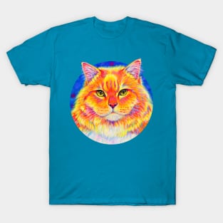 Colorful Orange Tabby Cat T-Shirt